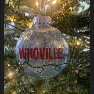 Grinch/Whoville Christmas ornament. Light color Customizable.